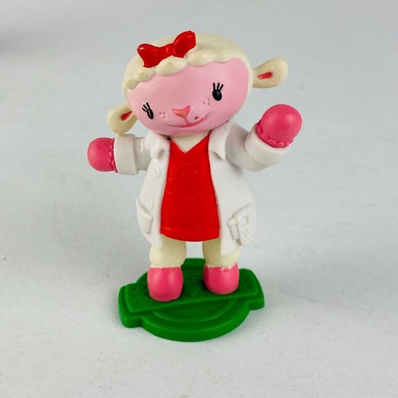 Disney Doc McStuffins Lambie Lamb Doctor White Lab Coat Character Figure Toy - Picture 7 of 8